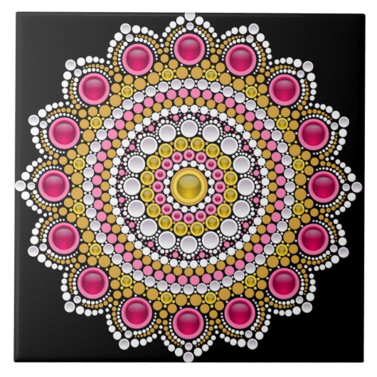 Carreau de céramique Mandala (Devant)
