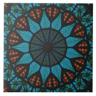Carreau de céramique mandala décoratif