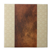 Carreau de céramique marron et beige (Devant)