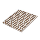 Carreau de céramique marron et blanc à rayures car (Côté)