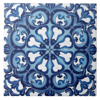Carreau de céramique méditerranéenne en majolique