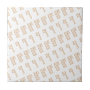 Carreau de céramique moderne classique beige et bl