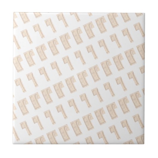 Carreau de céramique moderne classique beige et bl (Devant)