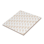 Carreau de céramique moderne classique beige et bl (Côté)