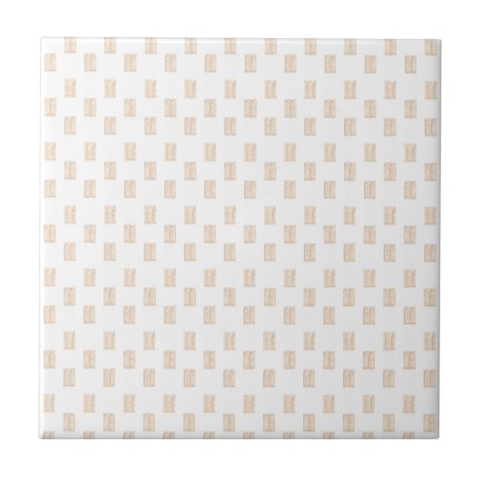Carreau de céramique moderne classique beige et bl (Devant)