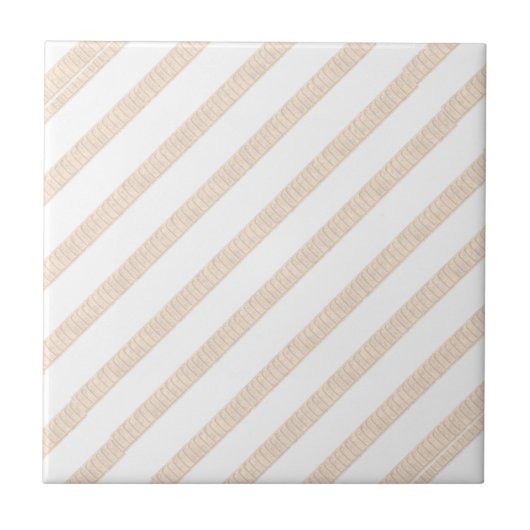 Carreau de céramique moderne classique beige rayé (Devant)