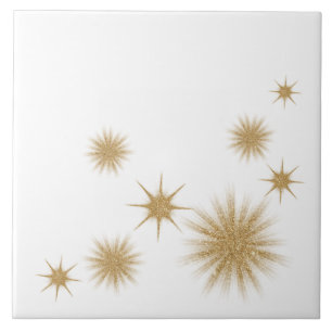 Carreau de céramique moderne Gold Starburst