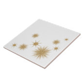 Carreau de céramique moderne Gold Starburst (Côté)