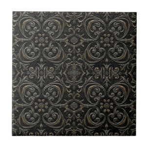 Carreau de céramique noir de luxe