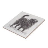 Carreau de céramique noir de Terrier (Côté)