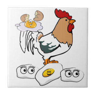Carreau de céramique Œufs blancs de poule