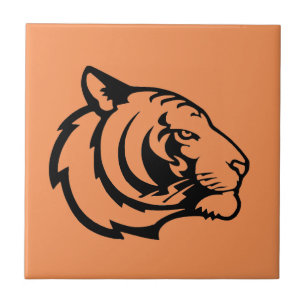 Carreau de céramique orange tigre