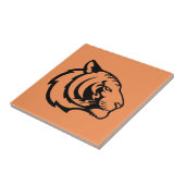 Carreau de céramique orange tigre (Côté)