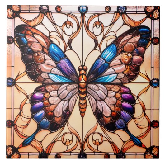 Carreau de céramique papillon (Devant)