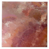 Carreau de céramique pastel à craquelure orange (Devant)
