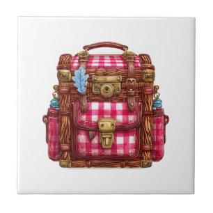 Carreau de céramique Pique-nique Plaid Feuille