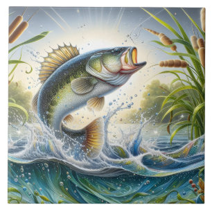 Carreau de céramique poisson bar