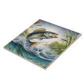 Carreau de céramique poisson bar (Côté)