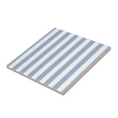 Carreau de céramique rayé bleu et blanc (Côté)