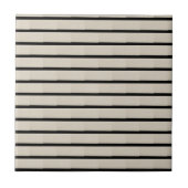 Carreau de céramique rayé noir et beige (Devant)