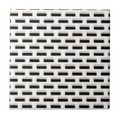 Carreau de céramique rayé noir et blanc (Devant)