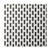 Carreau de céramique rayé noir et blanc (Devant)