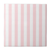Carreau de céramique rayé rose et blanc rayé (Devant)
