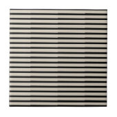 Carreau de céramique rayure noire et beige (Devant)