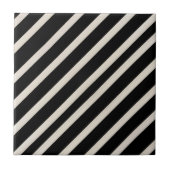 Carreau de céramique rayure noire et beige (Devant)