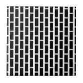 Carreau de céramique rayure noire et beige (Devant)