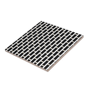 Carreau de céramique rayure noire et beige