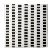 Carreau de céramique rayure noire et beige (Devant)