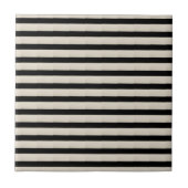 Carreau de céramique rayure noire et beige (Devant)