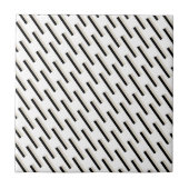 Carreau de céramique rayure noire et beige (Devant)