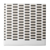 Carreau de céramique rayure noire et beige (Devant)