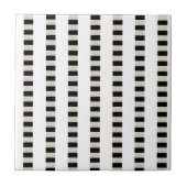 Carreau de céramique rayure noire et beige (Devant)