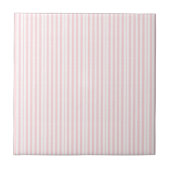 Carreau de céramique rayure rose et blanche (Devant)