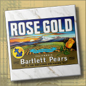 CARREAU DE CÉRAMIQUE - ''Rose Gold'' - Étiquette d