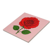 Carreau de céramique Rose Rouge (Côté)