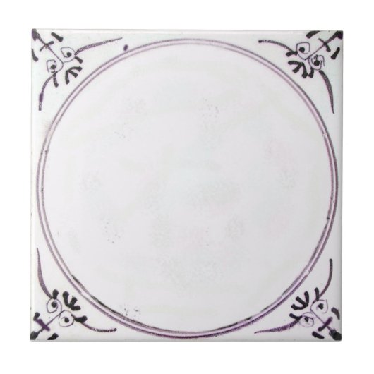 Carreau de céramique rouge de manganèse biblique (Devant)