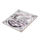 Carreau de céramique rouge de manganèse biblique (Côté)