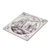 Carreau de céramique rouge de manganèse biblique (Côté)