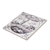 Carreau de céramique rouge de manganèse biblique (Côté)