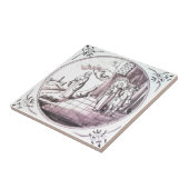 Carreau de céramique rouge de manganèse biblique (Côté)