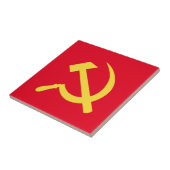 Carreau de céramique russe de marteau et de (Côté)