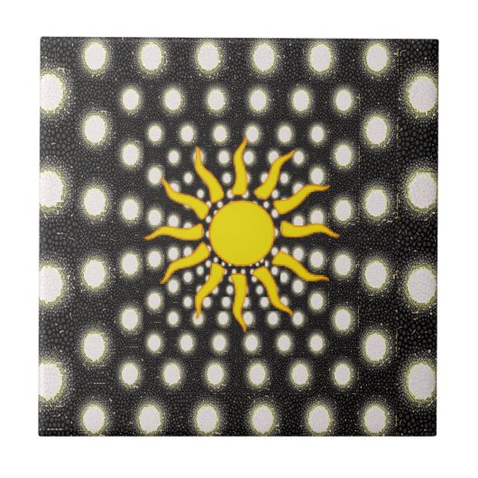 Carreau de céramique Soleil (Devant)