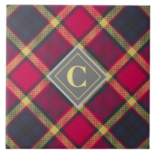 Carreau de céramique - Tartan écossais initial