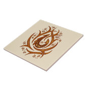 Carreau de céramique tribal hawaïen tropical (Côté)