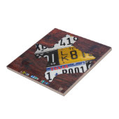 Carreau de céramique V2 de carte de plaque (Côté)