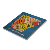 Carreau de céramique V2 de carte de plaque (Côté)